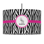 Zebra 12" Drum Pendant Lamp - Fabric (Personalized)