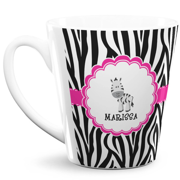 Custom Zebra 12 Oz Latte Mug (Personalized)