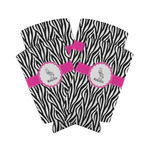 Zebra Can Cooler (tall 12 oz) - Set of 4 (Personalized)