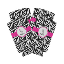 Zebra Can Cooler (tall 12 oz) - Set of 4 (Personalized)