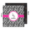 Zebra 12x12 Wood Print - Front & Back View