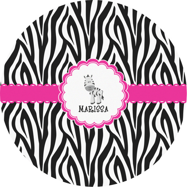 Custom Zebra Multipurpose Round Labels - 3" (Personalized)