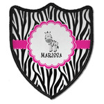 Zebra Iron On Shield Patch B w/ Name or Text