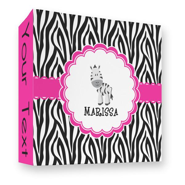 Custom Zebra 3 Ring Binder - Full Wrap - 3" (Personalized)