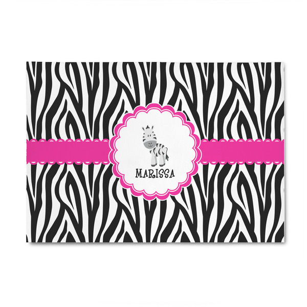 Custom Zebra 4' x 6' Patio Rug (Personalized)