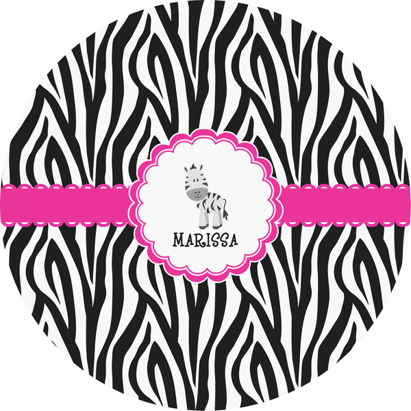 Custom Zebra Multipurpose Round Labels - 5" (Personalized)