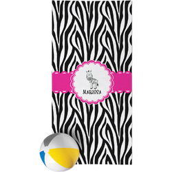 Zebra Beach Towel (Personalized)