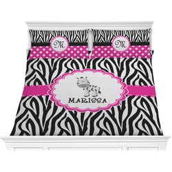 Zebra Comforter Set - King (Personalized)