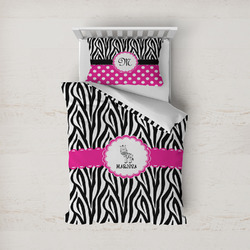 Zebra Duvet Cover Set - Twin (Personalized)