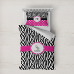 Zebra Duvet Cover Set - Twin XL (Personalized)