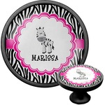 Zebra Cabinet Knob (Black) (Personalized)