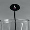 Zebra Black Plastic 7" Stir Stick - Oval - Main