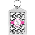 Zebra Bling Keychain (Personalized)