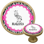 Zebra Cabinet Knob - Gold (Personalized)