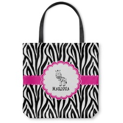 Zebra Canvas Tote Bag - Large - 18"x18" (Personalized)