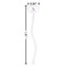 Zebra Clear Plastic 7" Stir Stick - Oval - Dimensions