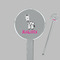 Zebra Clear Plastic 7" Stir Stick - Round - Closeup