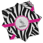 Zebra Cloth Cocktail Napkins - Set of 4 w/ Name or Text