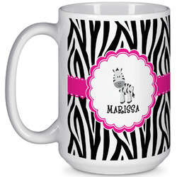 Zebra 15 Oz Coffee Mug - White (Personalized)