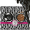 Zebra Dog Food Mat - Large LIFESTYLE