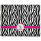 Zebra Dog Food Mat - Large without Bowls