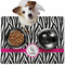 Zebra Dog Food Mat - Medium LIFESTYLE