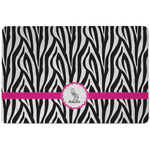 Zebra Dog Food Mat w/ Name or Text