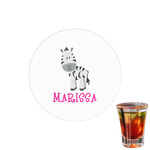 Zebra Printed Drink Topper - 1.5" (Personalized)