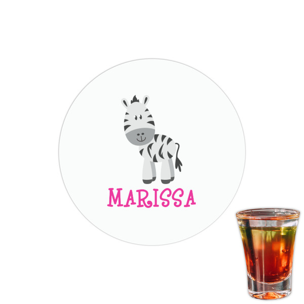 Custom Zebra Printed Drink Topper - 1.5" (Personalized)