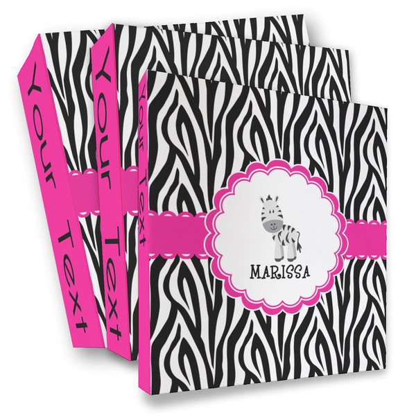 Custom Zebra 3 Ring Binder - Full Wrap (Personalized)