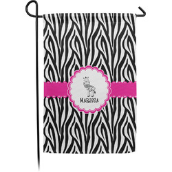 Zebra Small Garden Flag - Single Sided w/ Name or Text