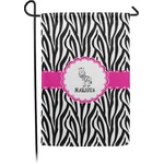 Zebra Small Garden Flag - Double Sided w/ Name or Text