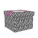 Zebra Gift Box with Lid - Canvas Wrapped - Medium (Personalized)