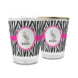 Zebra Glass Shot Glass - 1.5 oz (Personalized)