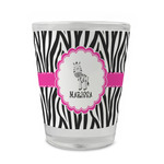 Zebra Glass Shot Glass - 1.5 oz - Single (Personalized)