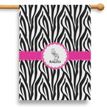 Zebra 28" House Flag - Single Sided (Personalized)