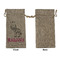 Zebra Large Burlap Gift Bags - Front Approval