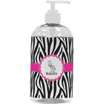 Zebra Plastic Soap / Lotion Dispenser (16 oz - Large - White) (Personalized)