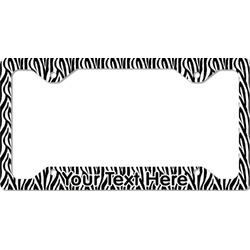 Zebra License Plate Frame - Style C (Personalized)