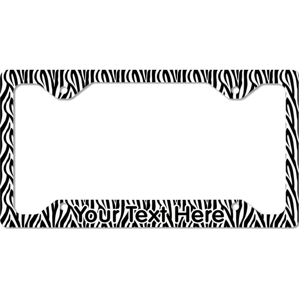 Custom Zebra License Plate Frame - Style C (Personalized)