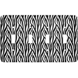 Zebra Light Switch Cover (4 Toggle Plate)