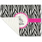 Zebra Linen Placemat - Folded Corner (single side)