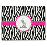 Zebra Single-Sided Linen Placemat - Single w/ Name or Text