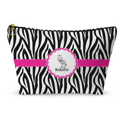 Zebra Makeup Bag - Large - 12.5"x7" (Personalized)