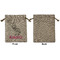 Zebra Medium Burlap Gift Bag - Front Approval