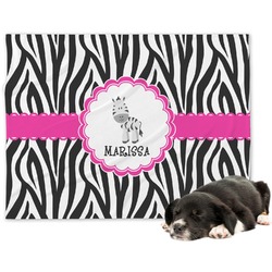 Zebra Dog Blanket - Regular (Personalized)