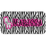 Zebra Mini/Bicycle License Plate (2 Holes) (Personalized)