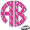 Zebra Monogram Car Decal