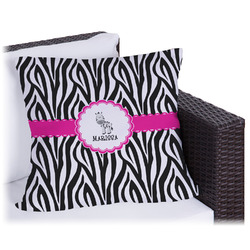 Zebra Outdoor Pillow - 20" (Personalized)