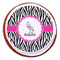 Zebra Printed Icing Circle - Large - On Cookie